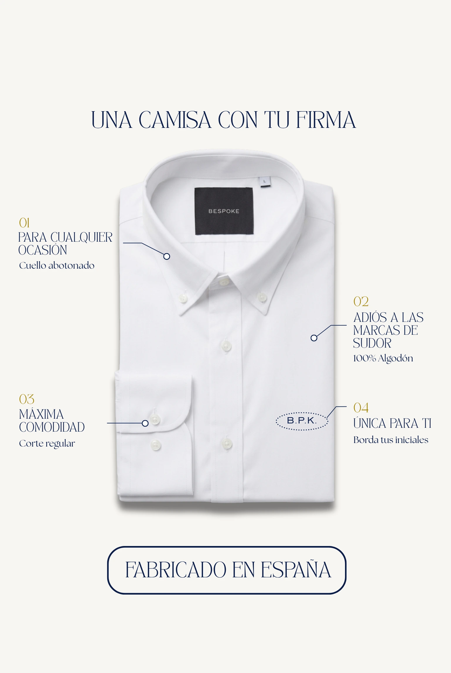 Camisa Lisa Blanca - Imagen 2