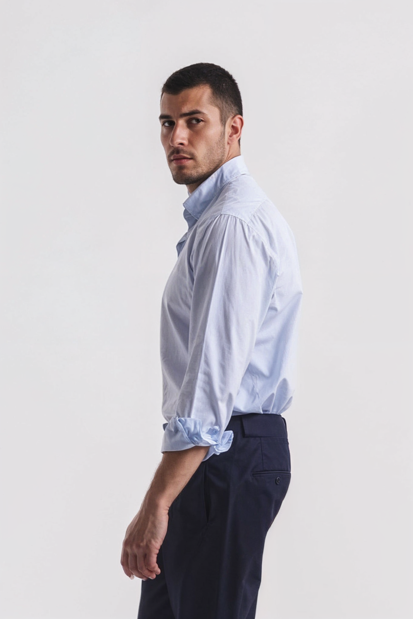 Camisa Lisa Celeste - Imagen 2