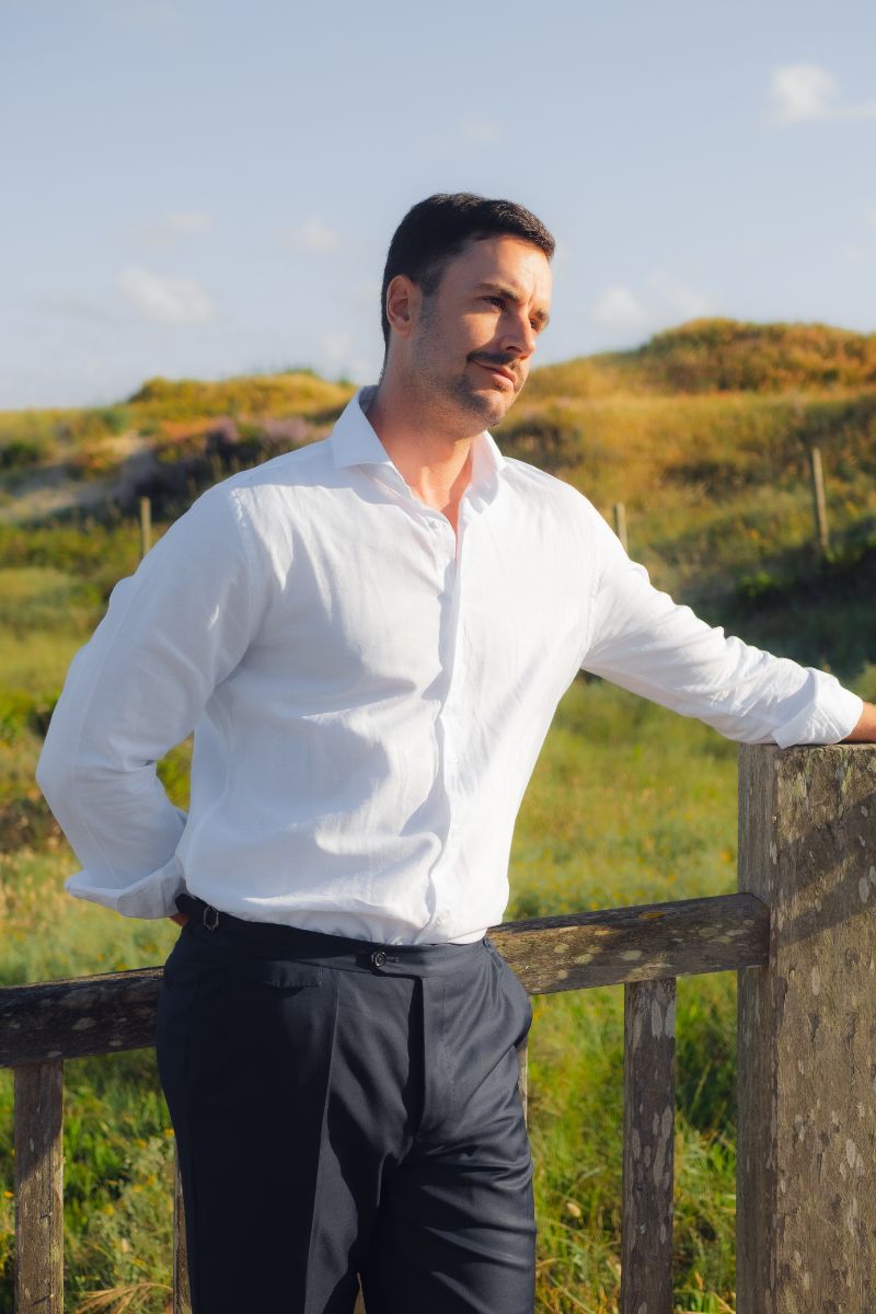 Camisa Lino Blanca - Imagen 2