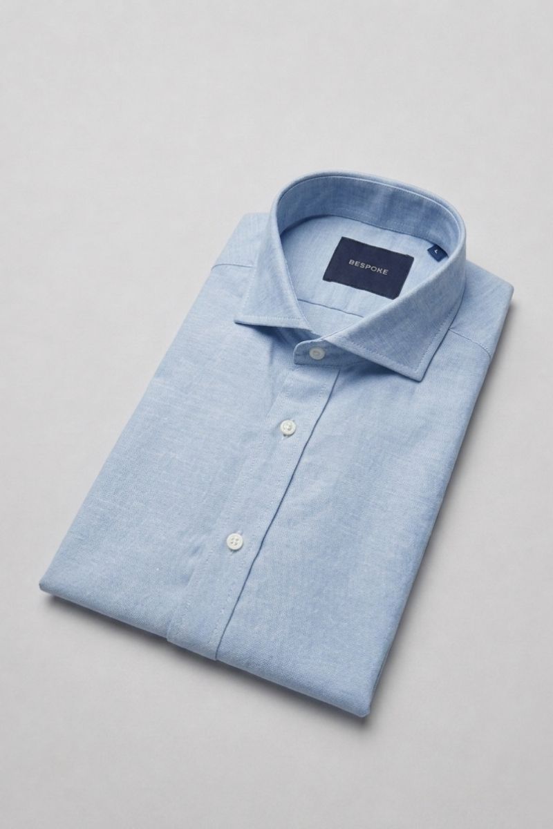 Camisa Lino Celeste - Imagen 3