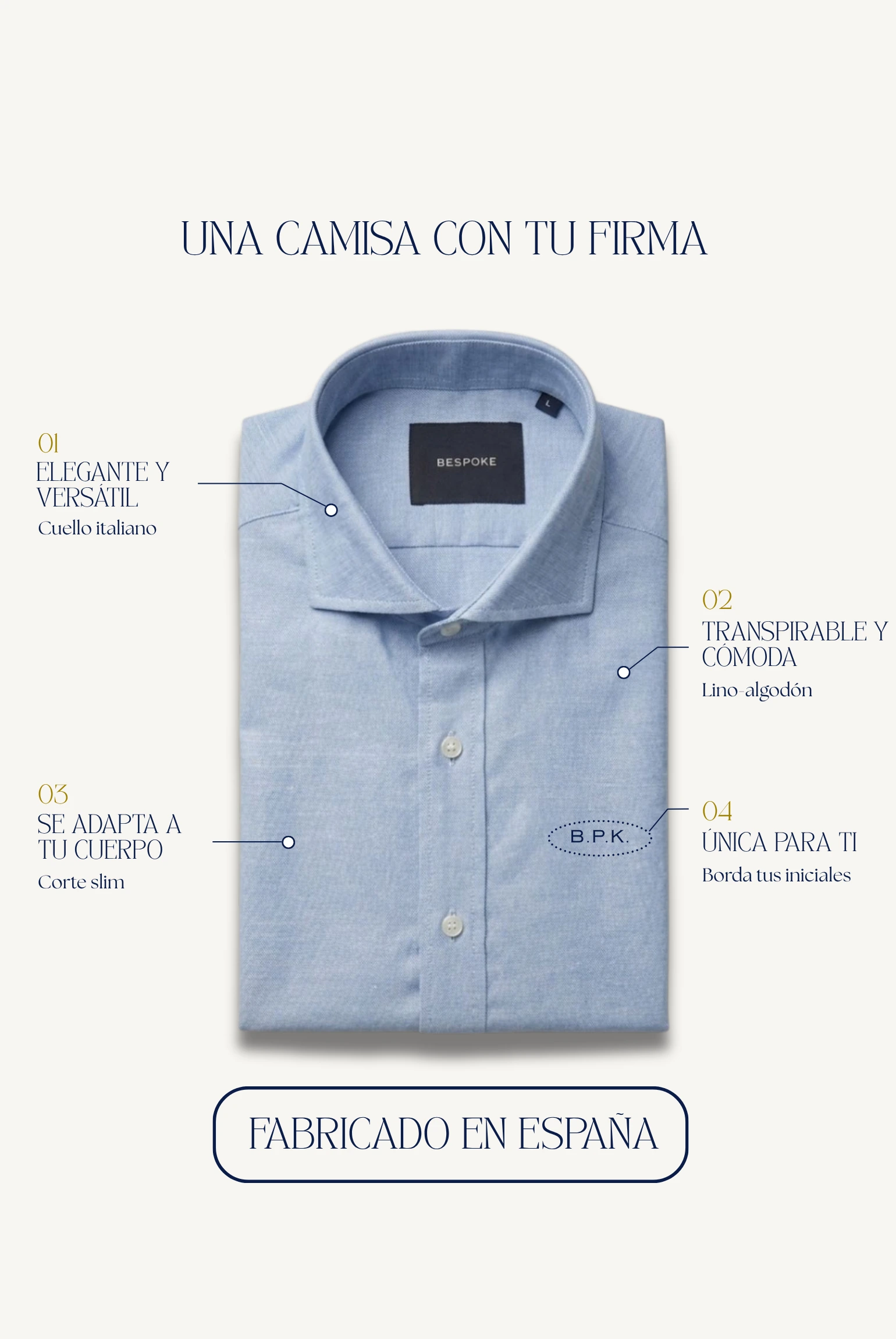 Camisa Lino Celeste - Imagen 2